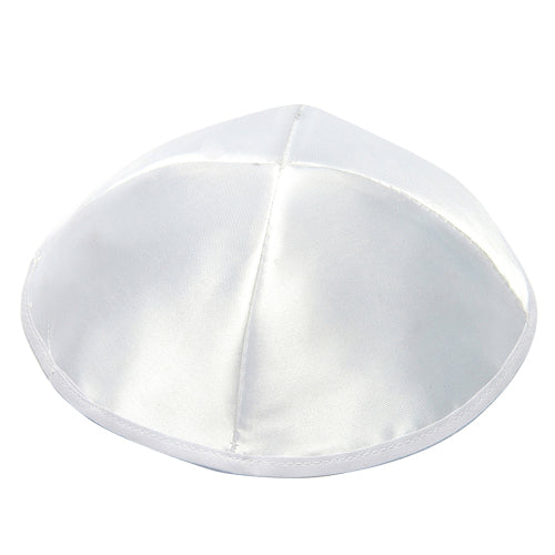 Kippa satin blanc 19 cm