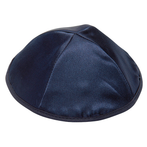 Kippa satin bleu 20 cm
