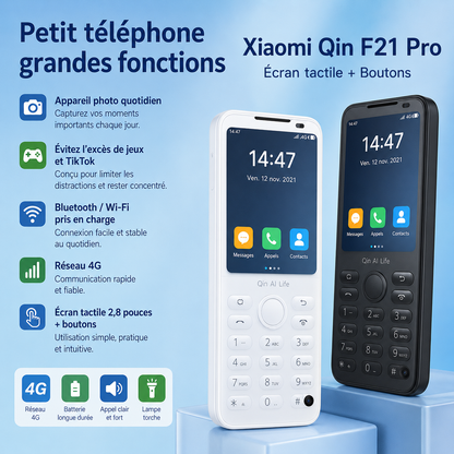 Xiaomi Qin F21 Pro 64 Go 4G (sans filtre) blanc avec firmware préinstallé