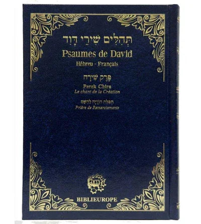 Psaumes de David - Hébreu Français - bleu or, éditions Biblieurope